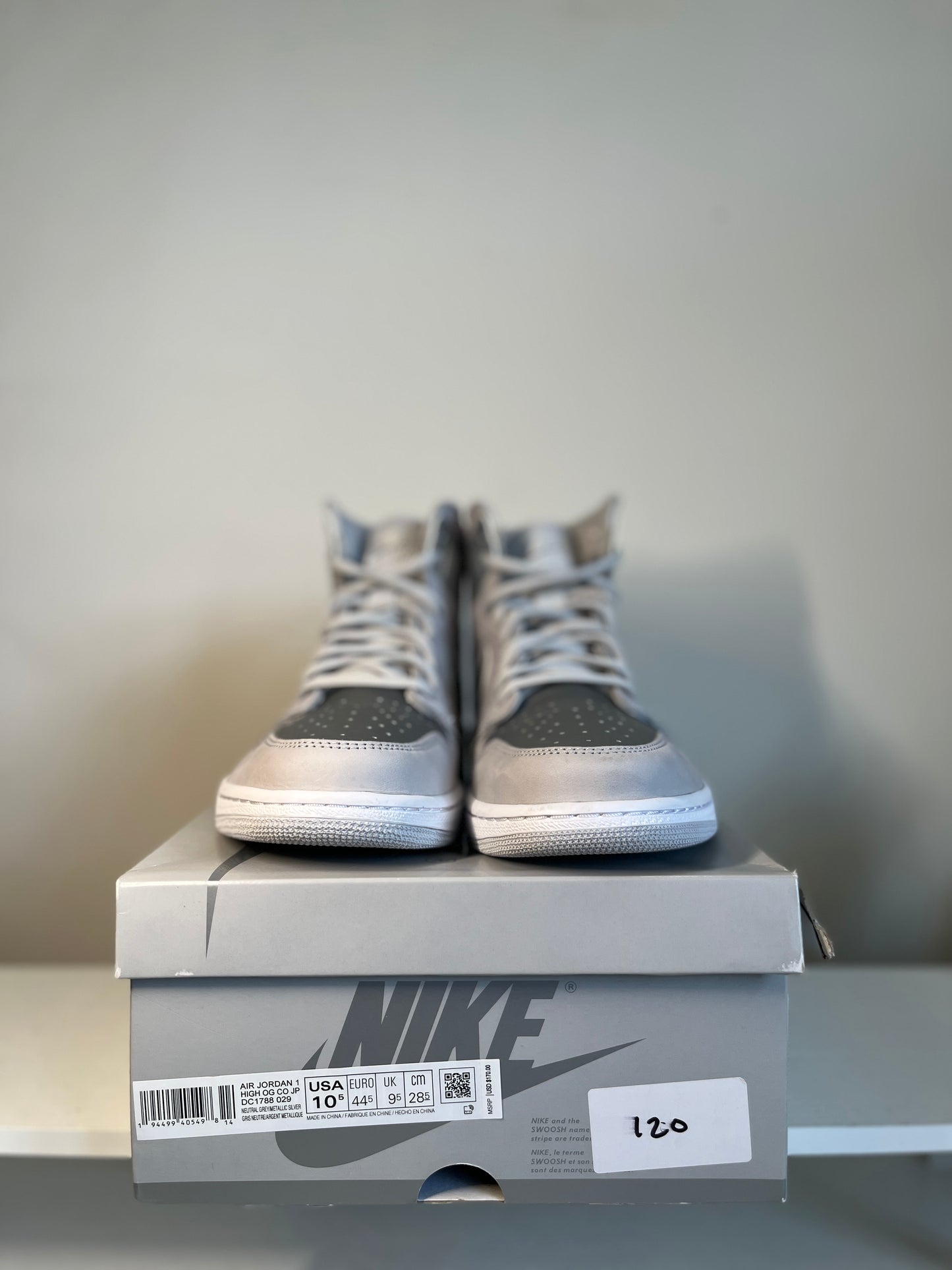 Jordan 1 Retro High CO.JP Neutral Grey (2020) *pre owned* (SIZE 10.5)