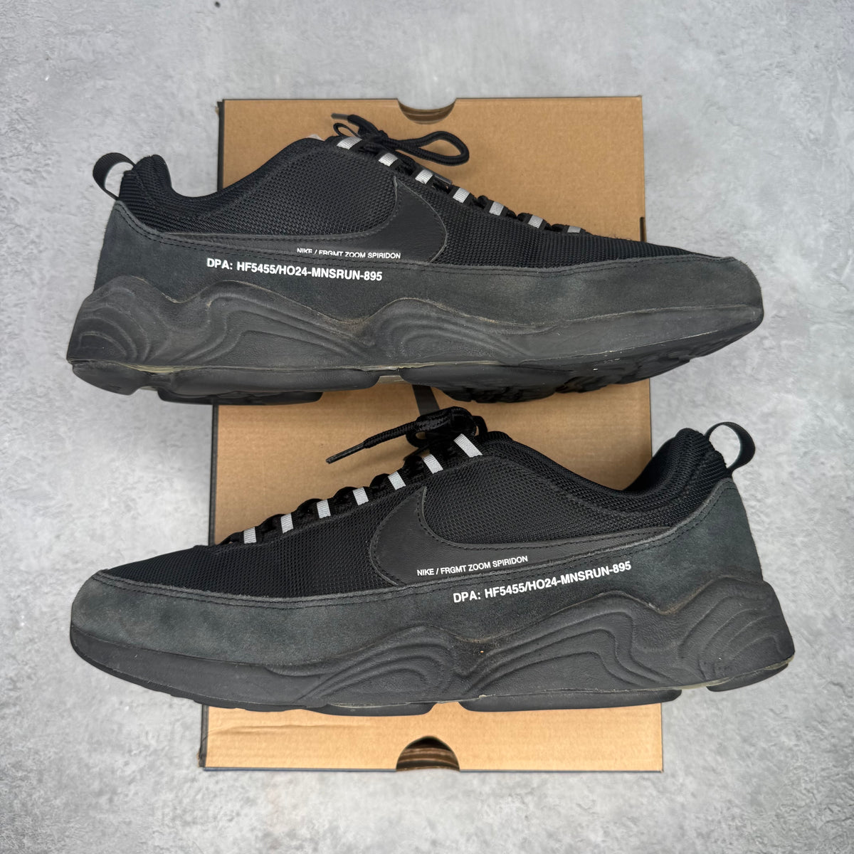 Nike Air Zoom Spiridon Fragment Design Black *pre-owned* SIZE 12.5