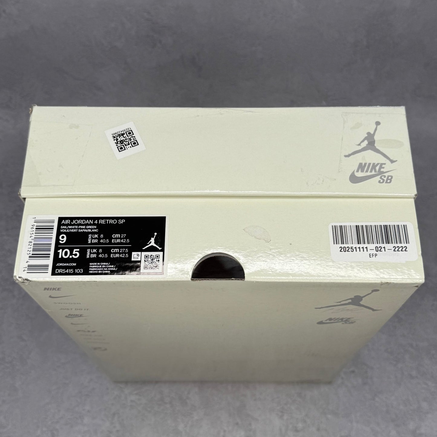 Jordan 4 Retro SB Pine Green - Kicks Collective PA - Jordan - DR5415-103 - Men's Shoes - 9M/10.5W - Brand New - Original Box (Damaged)