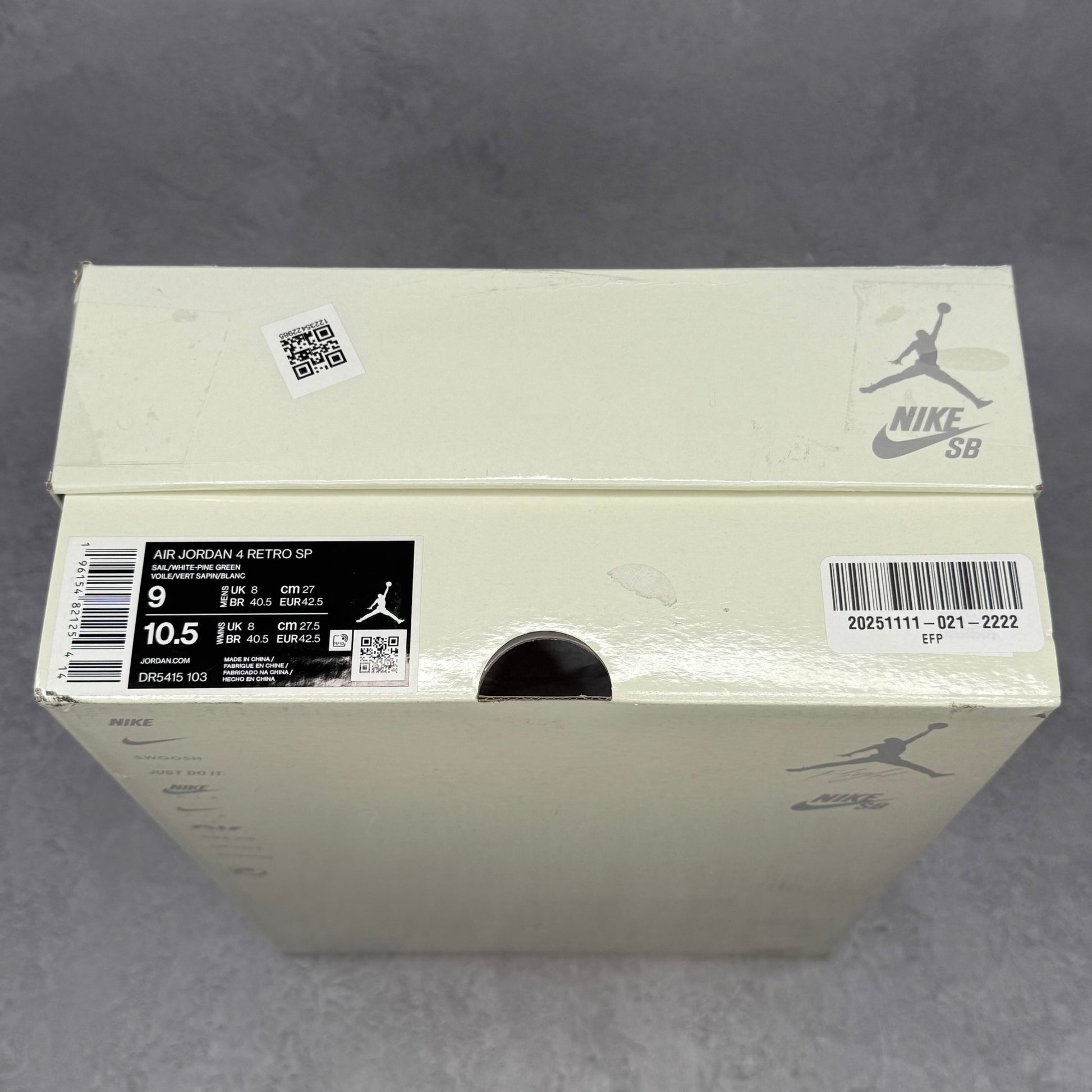 Jordan 4 Retro SB Pine Green - Kicks Collective PA - Jordan - DR5415-103 - Men's Shoes - 9M/10.5W - Brand New - Original Box (Damaged)