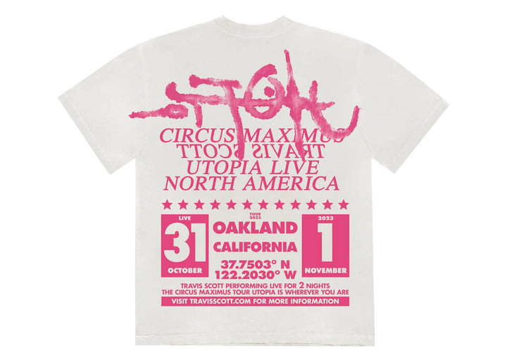 Travis Scott Utopia Is In Oakland T-shirt White - Kicks Collective PA - Travis Scott - TRAVIS-CMZ8JW33 - Apparel - XXL - Brand New - No Box
