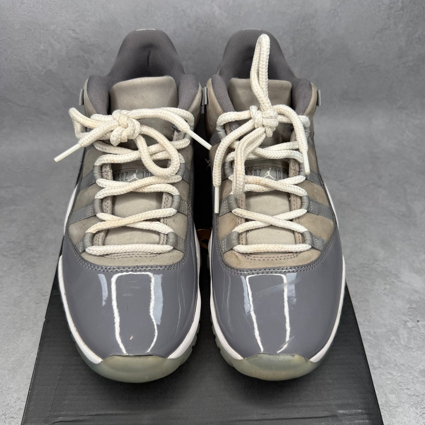 Jordan 11 Retro Low Cool Grey *pre - owned* SIZE 10 - Kicks Collective PA - Jordan - 528895-003 - Men's Shoes - 10M/11.5W - Pre - Owned - Original Box (Damaged)