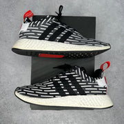 adidas NMD R2 Black White *pre-owned* SIZE 9.5