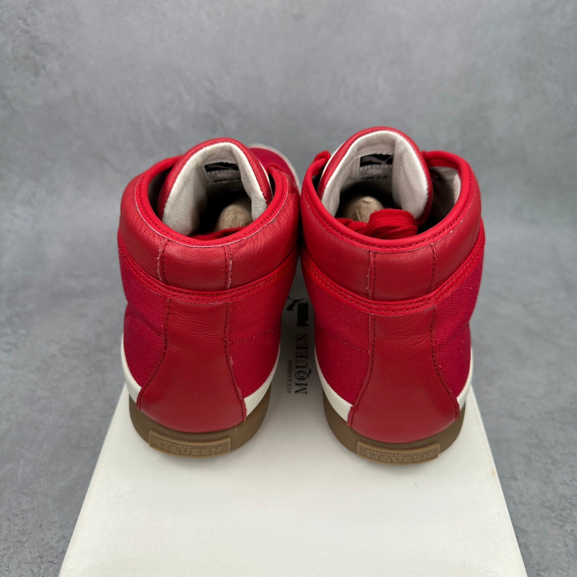 Puma Alexander McQueen Rabble Mid Red *pre-owned* SIZE 9