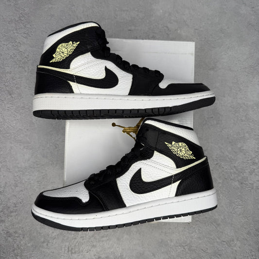 Jordan 1 Mid Split Black White (Women's) - Kicks Collective PA - Jordan - DR0501-101 - Women's Shoes - 6.5M/8W - Brand New - Original Box (Damaged)