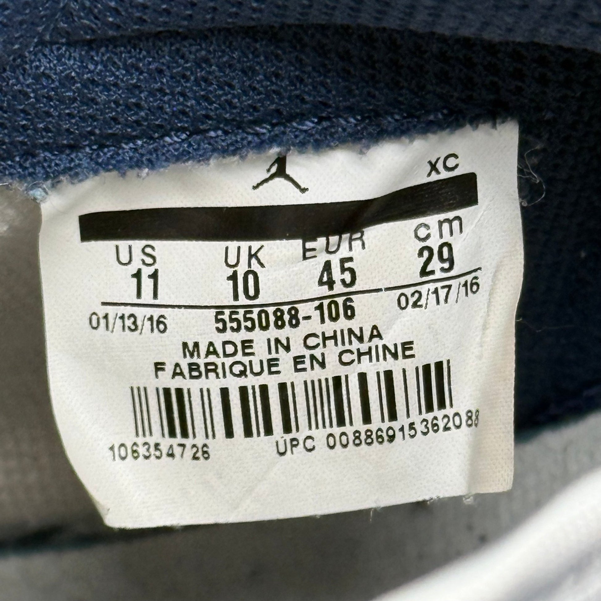 Jordan 1 High Metallic Navy 2016 *pre - owned* SIZE 11 - Kicks Collective PA - Jordan - 555088-106 - Men's Shoes - 11M/12.5W - Pre - Owned