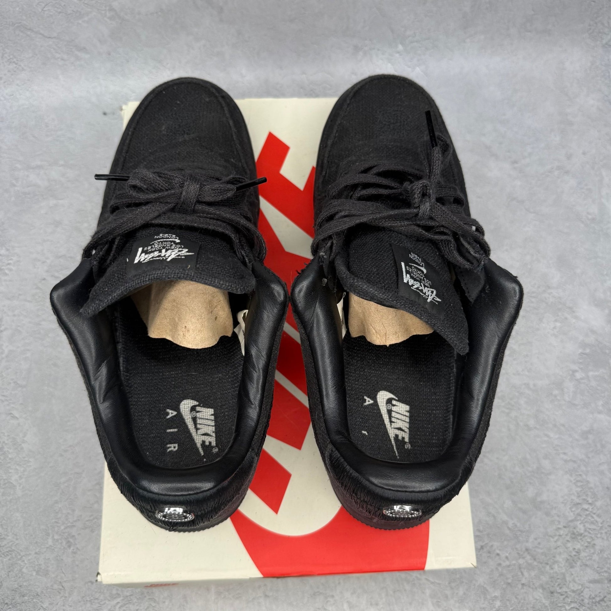 Nike Air Force 1 Low Stussy Black *pre - owned* SIZE 10.5 - Kicks Collective PA - Nike - CZ9084-001 - Men's Shoes - 8.5M/10W - Pre - Owned