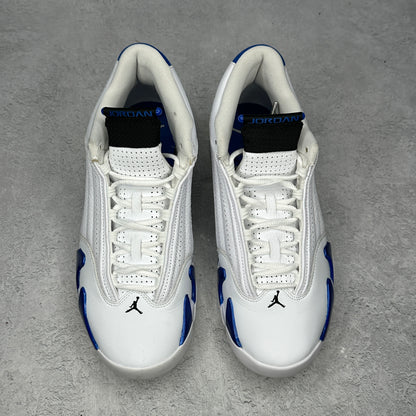 Jordan 14 Retro White Hyper Royal *pre-owned* SIZE 10.5