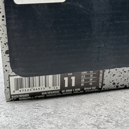 Jordan 6 Retro Black Infrared (2019) *pre-owned* SIZE 11