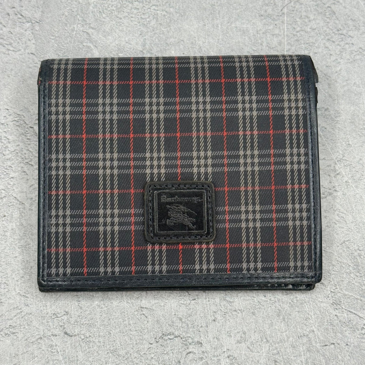 Burberry Nova Check Navy and Red Bifold Canvas Wallet *pre - owned* - Kicks Collective PA - Burberry - BURBERRY3 - Men's Wallets - OS - Pre - Owned - No Box