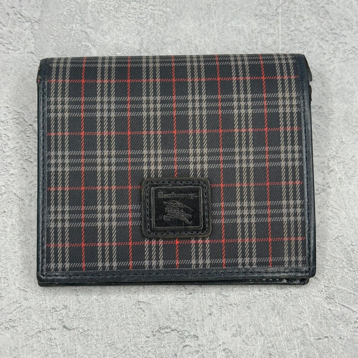Burberry Nova Check Navy and Red Bifold Canvas Wallet *pre - owned* - Kicks Collective PA - Burberry - BURBERRY3 - Men's Wallets - OS - Pre - Owned - No Box