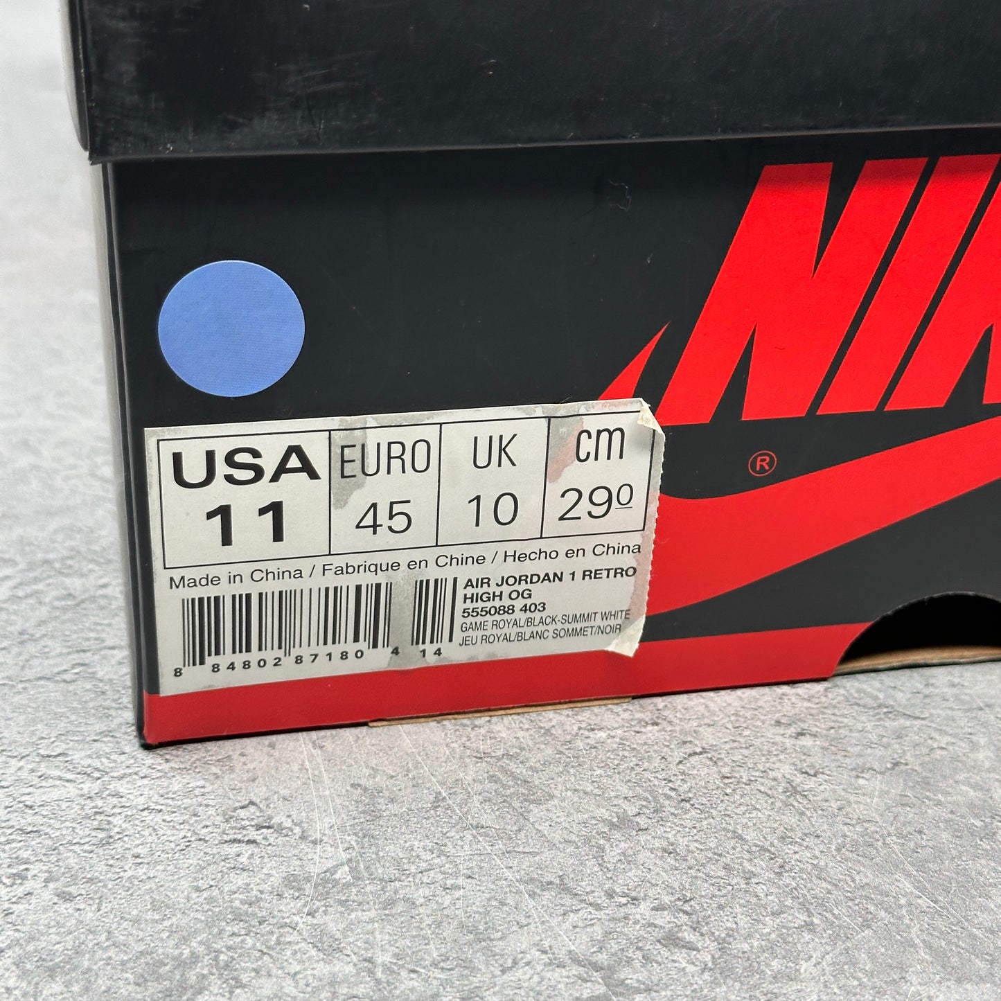 Jordan 1 Retro High Game Royal *pre-owned* SIZE 11