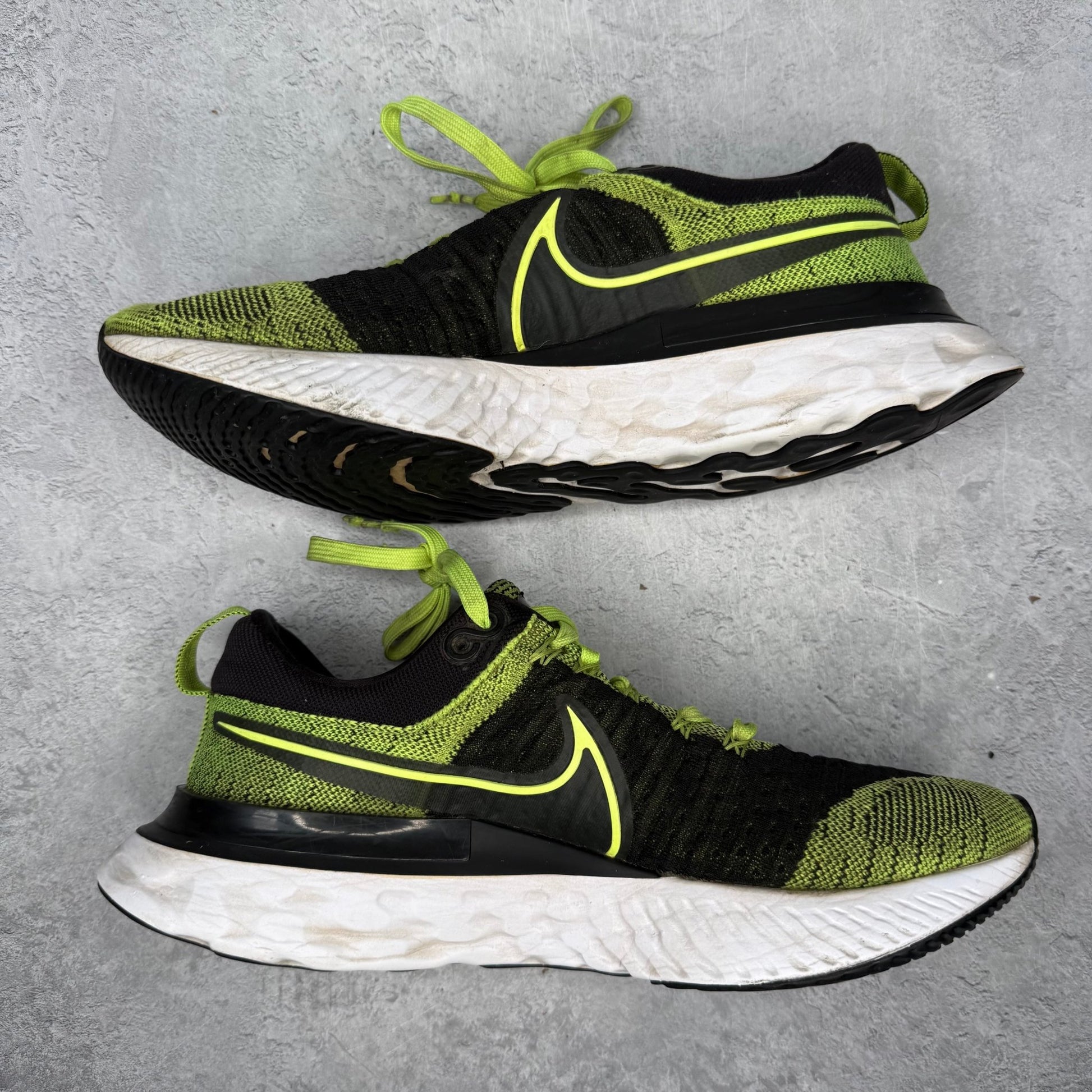 Nike React Infinity Run Flyknit 2 Volt Black *pre - owned* SIZE 10.5 - Kicks Collective PA - Nike - CT2357-700 - Men's Shoes - 10.5M/12W - Pre - Owned - No Box