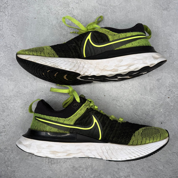 Nike React Infinity Run Flyknit 2 Volt Black *pre - owned* SIZE 10.5 - Kicks Collective PA - Nike - CT2357-700 - Men's Shoes - 10.5M/12W - Pre - Owned - No Box