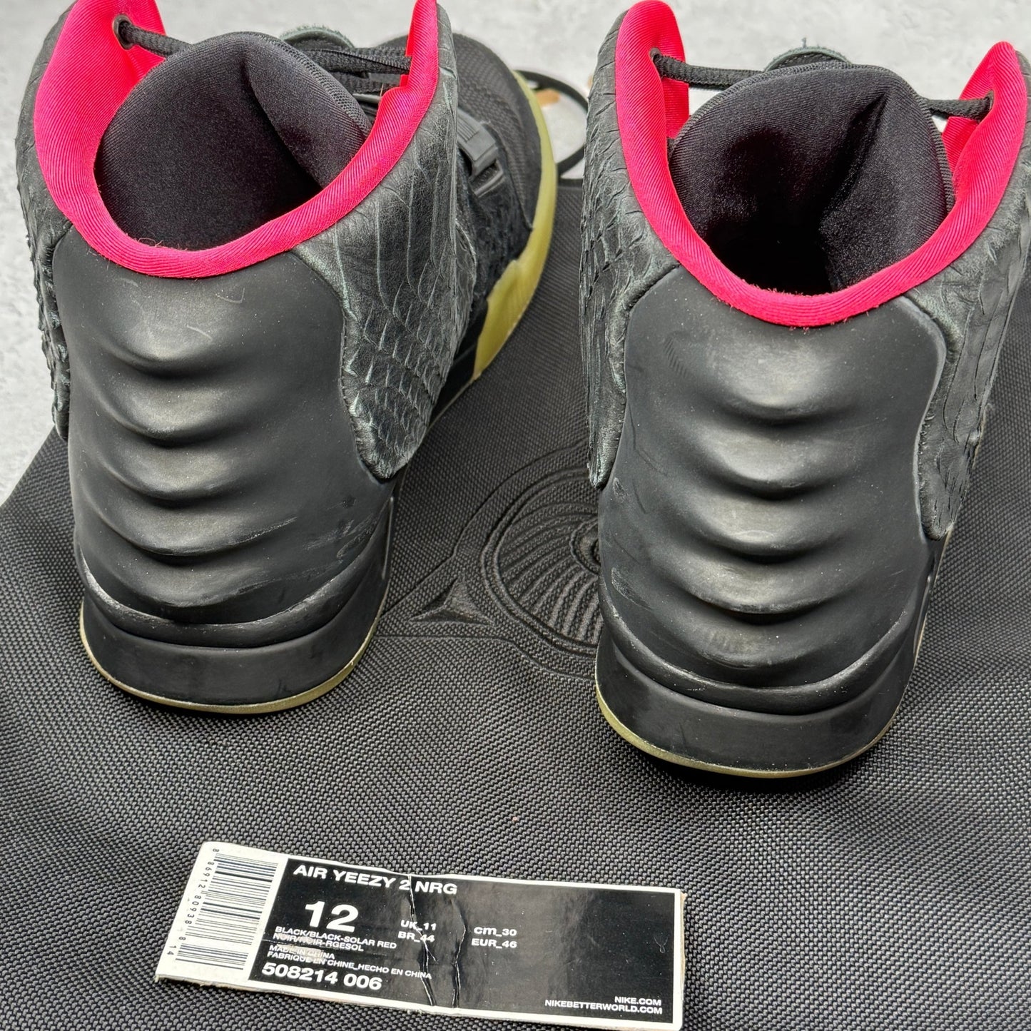 Nike Air Yeezy 2 Solar Red *pre - owned* SIZE 12 - Kicks Collective PA - Nike - 508214-006 - Men's Shoes - 12M/13.5W - Pre - Owned - No Box