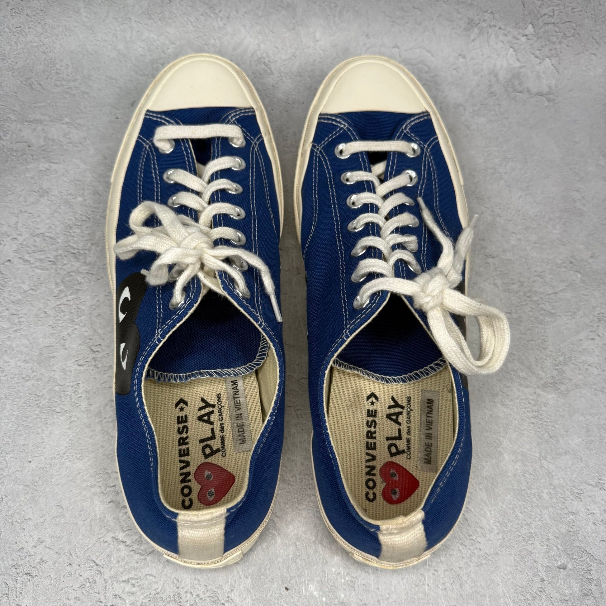 Converse Chuck Taylor All Star 70 Ox Comme des Garcons PLAY Blue Quartz *pre - owned* SIZE 12 - Kicks Collective PA - Converse - 171848C/A08798C - Men's Shoes - 12M/13.5W - Pre - Owned - No Box