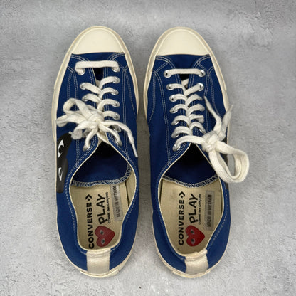 Converse Chuck Taylor All Star 70 Ox Comme des Garcons PLAY Blue Quartz *pre - owned* SIZE 12 - Kicks Collective PA - Converse - 171848C/A08798C - Men's Shoes - 12M/13.5W - Pre - Owned - No Box