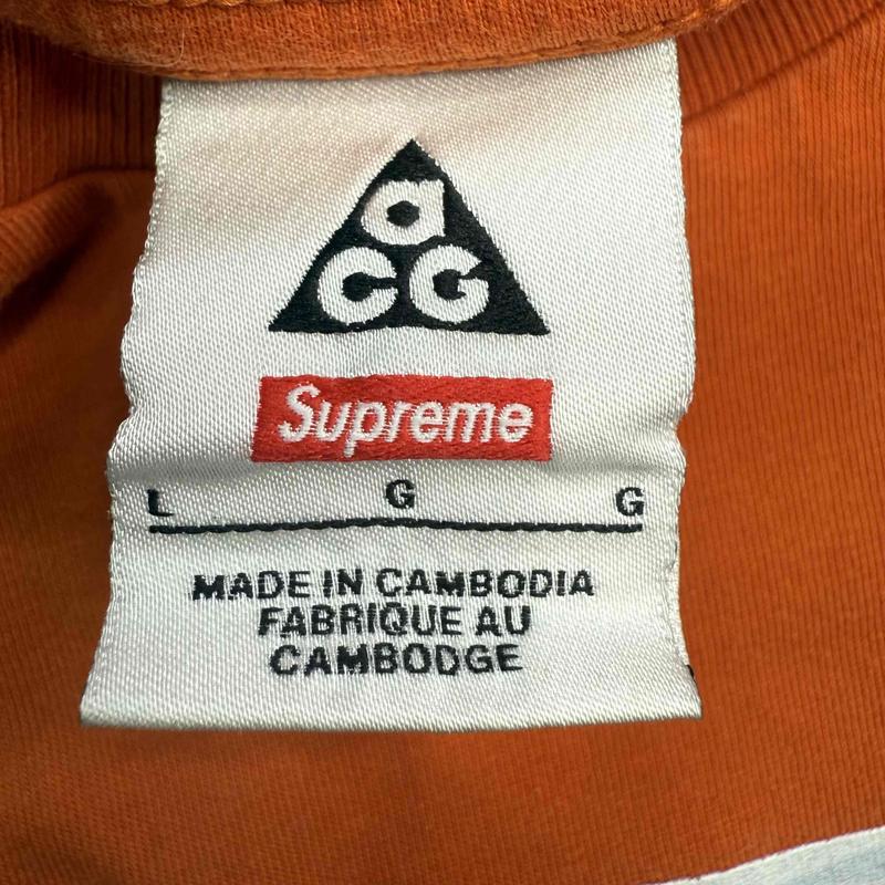 Supreme Nike ACG Grid Tee Orange *pre-owned* SIZE Large