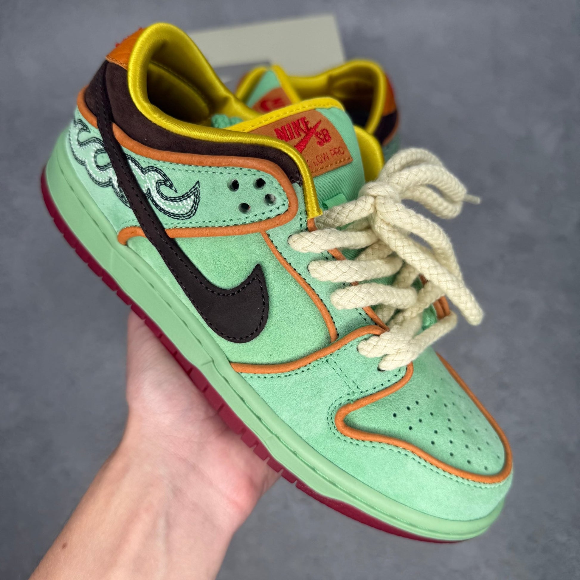 Nike SB Dunk Low Rodeo Tourmaline *pre - owned* SIZE 5 - Kicks Collective PA - Nike - HF3058 - 300 - Men's Shoes - 5M/6.5W - Pre - Owned