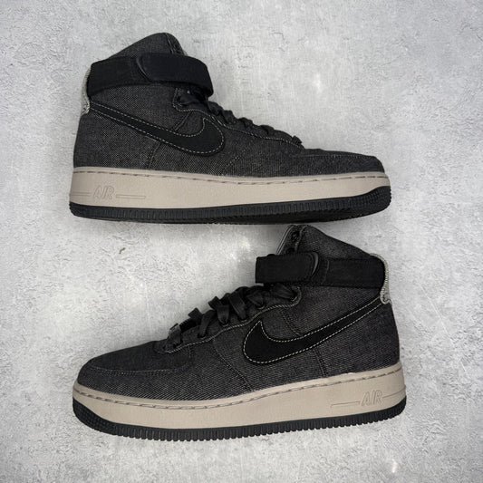 Nike Air Force 1 Hi SE Denim Black/Dark Grey - Cobblestone (Women's) *pre - owned* SIZE 8W/6.5Y - Kicks Collective PA - Nike - 860544-003 - Women's Shoes - 6.5M/8W - Pre - Owned - No Box