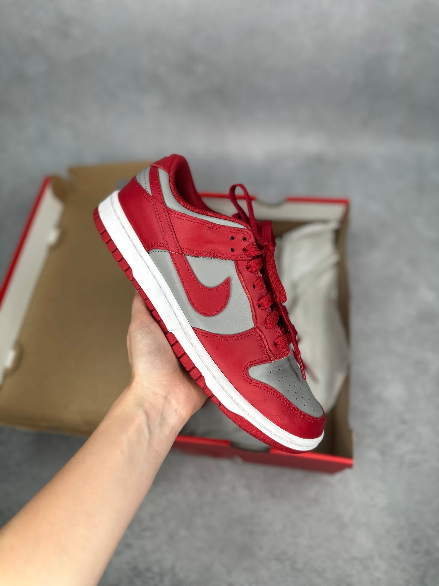Nike Dunk Low Retro UNLV (2021) *pre - owned* SIZE 8 - Kicks Collective PA - Nike - DD1391 - 002 - Men's Shoes - 8M/9.5W - Pre - Owned