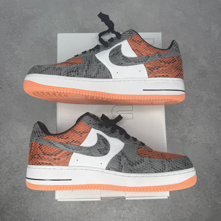 Nike Air Force 1 Nike By You Snakeskin Orange Black - Kicks Collective PA - Nike - DC9895-100 - Men's Shoes - 11M/12.5W - Brand New