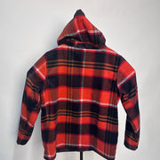 Kith Harrison Plaid Flannel Hooded Pullover Orange Navy pre-owned size Large