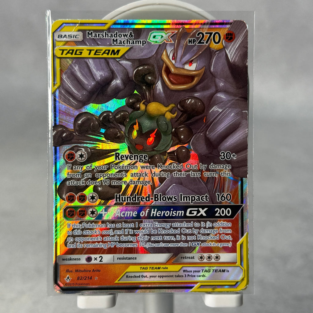 Pokemon Marshadow & Machamp GX 82/214 Unbroken Bonds - Kicks Collective PA - Pokemon - POKEMON 592 - Accessories - OS - Pre-Owned