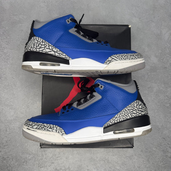 Jordan 3 Retro Varsity Royal Cement *pre - owned* SIZE 12 - Kicks Collective PA - Jordan - CT8532-400 - Men's Shoes - 12M/13.5W - Pre - Owned