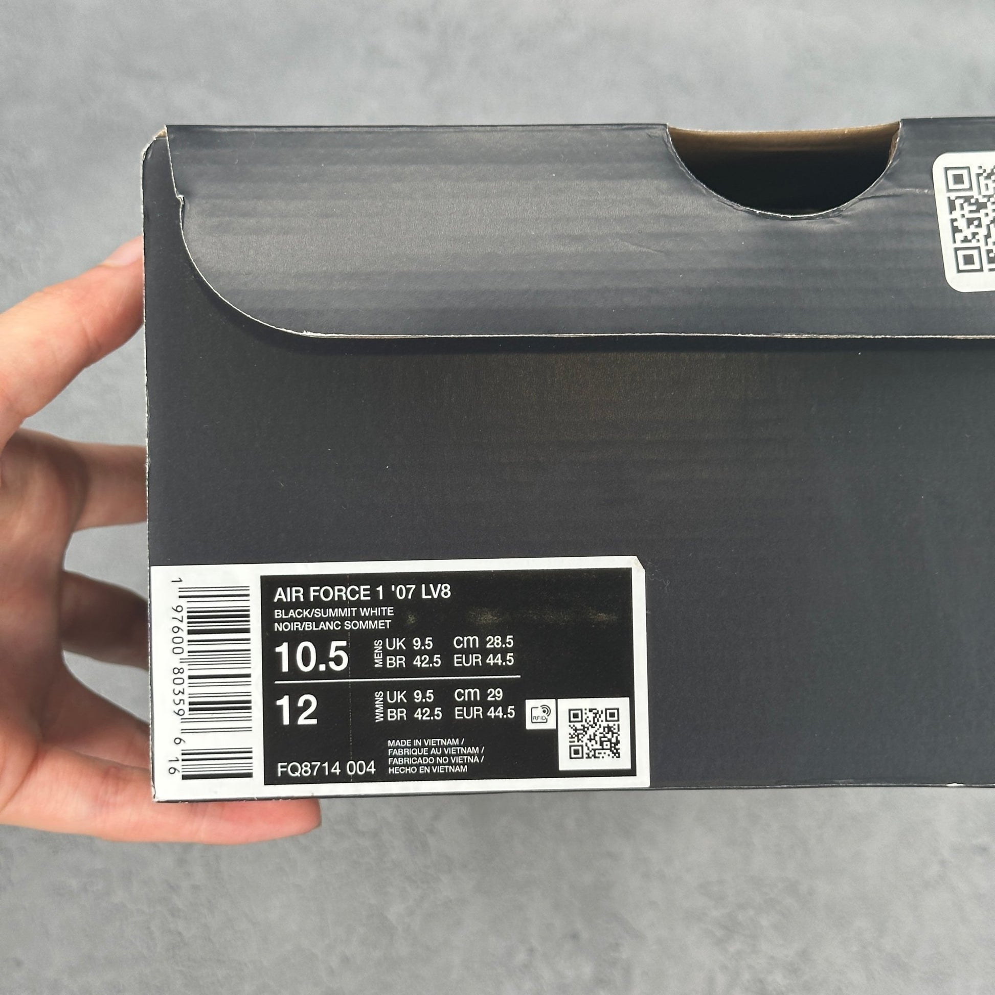 Nike Air Force 1 Low '07 LV8 Black Summit White Gum - Kicks Collective PA - Nike - FQ8714 - 004 - Men's Shoes - 10.5M/12W - Brand New