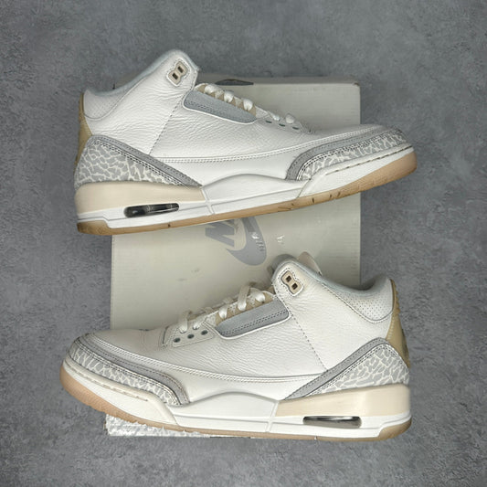 Jordan 3 Retro Craft Ivory *pre - owned* SIZE 10 - Kicks Collective PA - Jordan - FJ9479 - 100 - Men's Shoes - 10M/11.5W - Pre - Owned