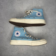 Converse Chuck Taylor All Star 70 Hi Comme des Garcons PLAY Bright Blue *pre-owned* SIZE 8