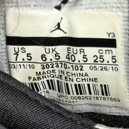 Jordan 9 Retro White Black Red (2010) *pre - owned* SIZE 7.5 - Kicks Collective PA - Jordan - 302370-102 - Men's Shoes - 7.5M/9W - Pre - Owned - No Box