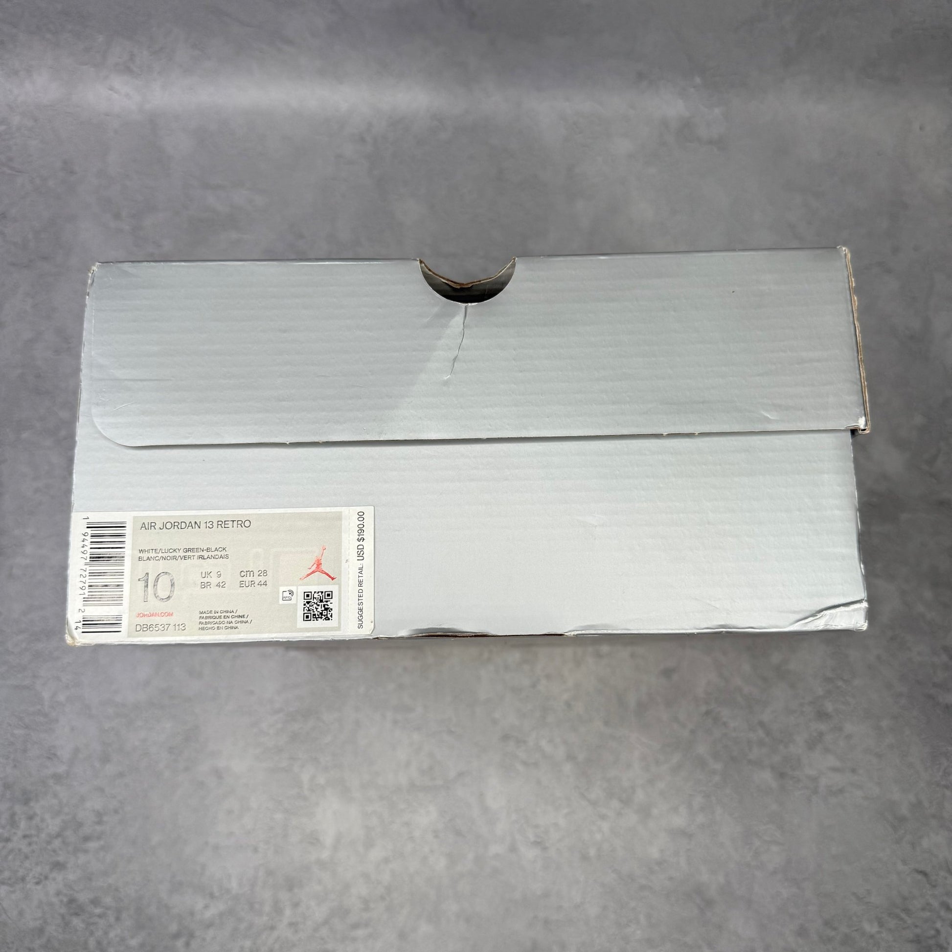 Jordan 13 Retro White Lucky Green *pre - owned* SIZE 10 - Kicks Collective PA - Jordan - DB6537-113/414571-113 - Men's Shoes - 10M/11.5W - Pre - Owned