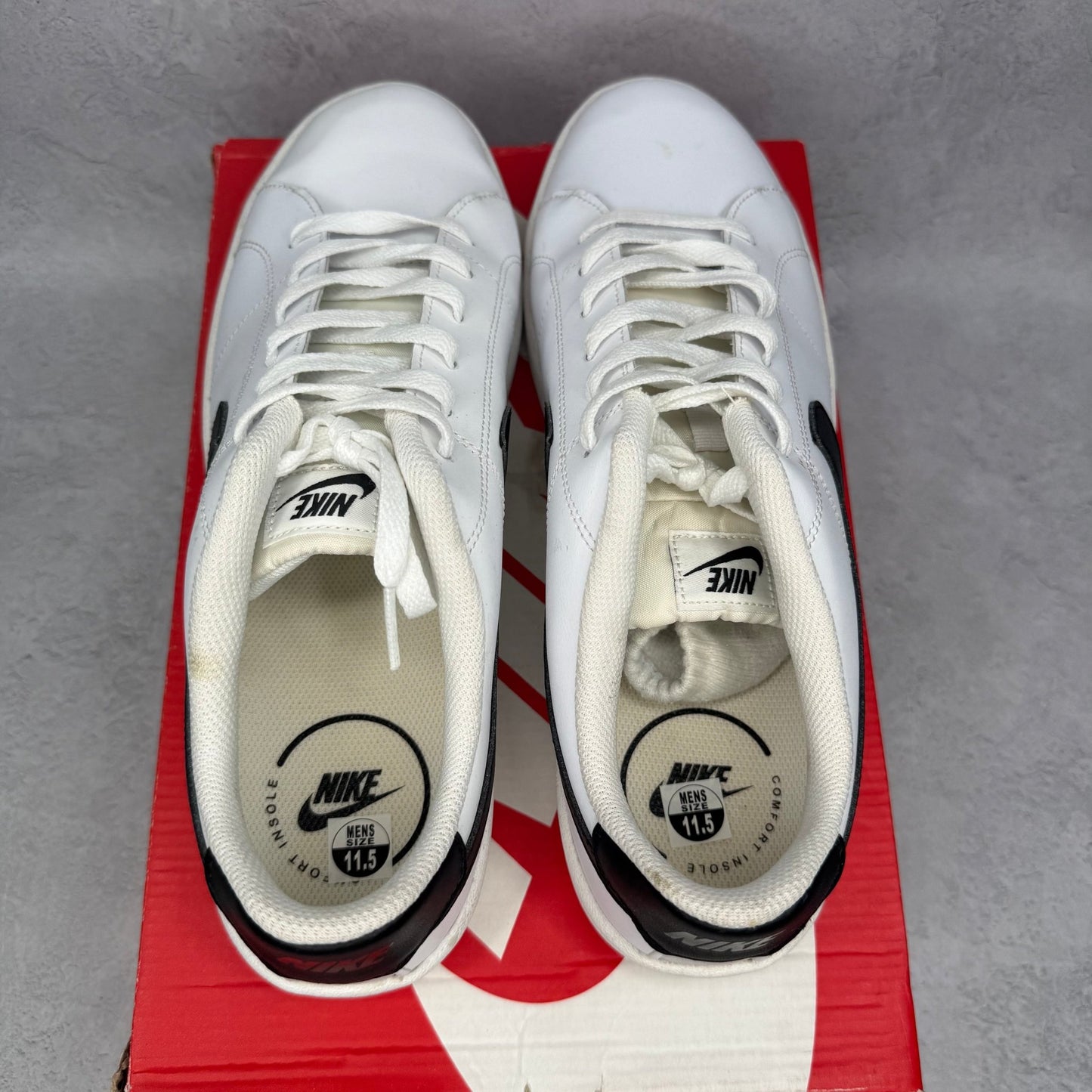 Nike Court Royale 2 Low White Black *pre - owned* SIZE 11.5 - Kicks Collective PA - Nike - CQ9246-100 - Men's Shoes - 11.5M/13W - Pre - Owned