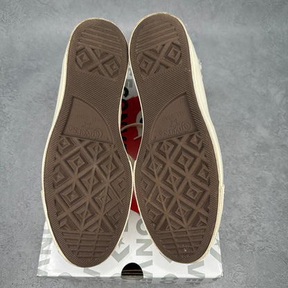 Converse Chuck Taylor All Star 70 Hi Comme des Garcons PLAY White *pre-owned* SIZE 10M/12W