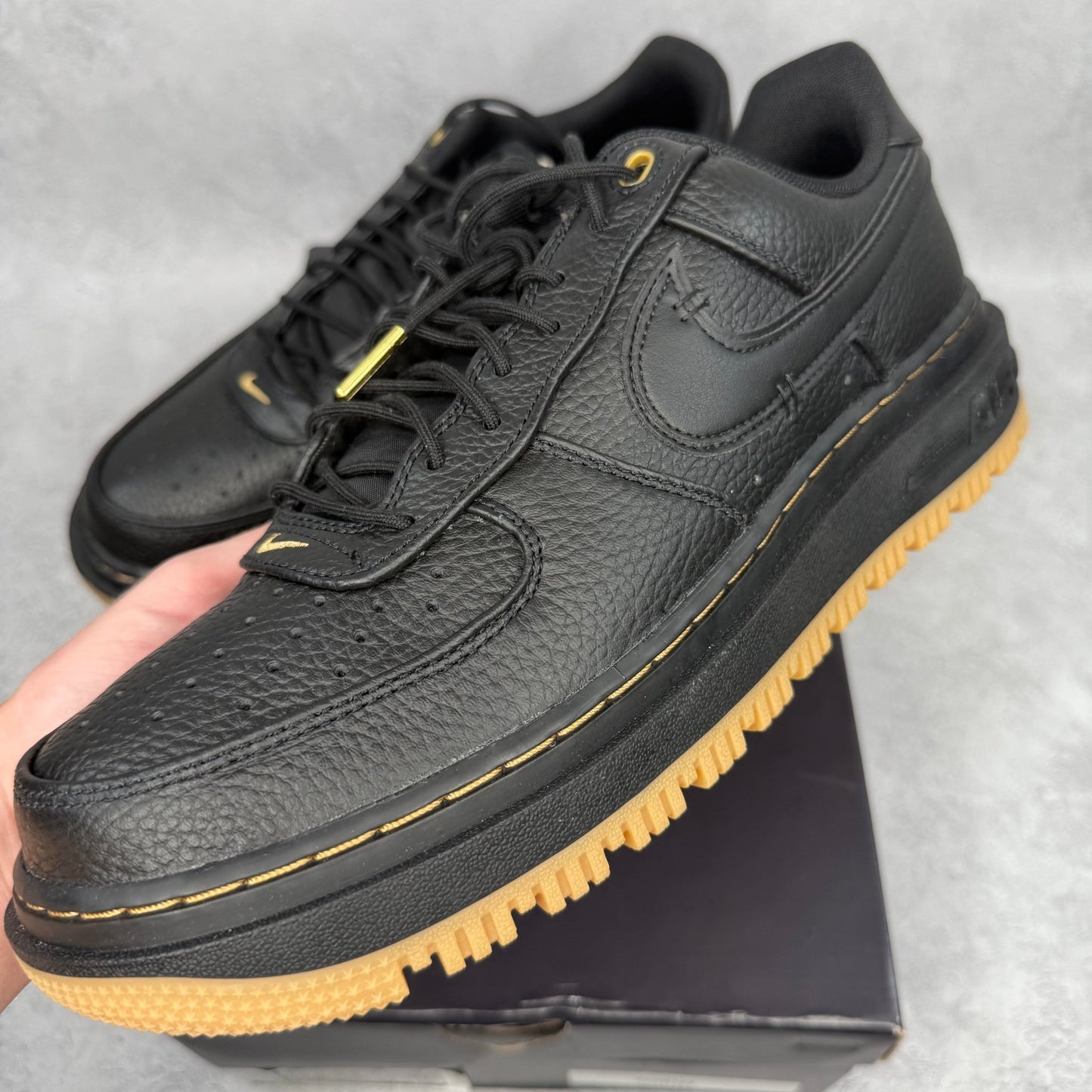 Nike Air Force 1 Low Luxe Black Gum - Kicks Collective PA - Nike - DB4109 - 001 - Men's Shoes - 11.5M/13W - Brand New