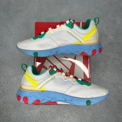 Nike React Element 55 Guava Ice Vast Grey Lucid Green *pre-owned* SIZE 10.5
