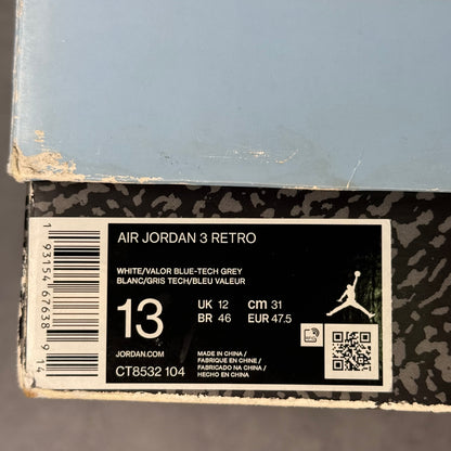 Jordan 3 Retro UNC (2020) *pre-owned* SIZE 13