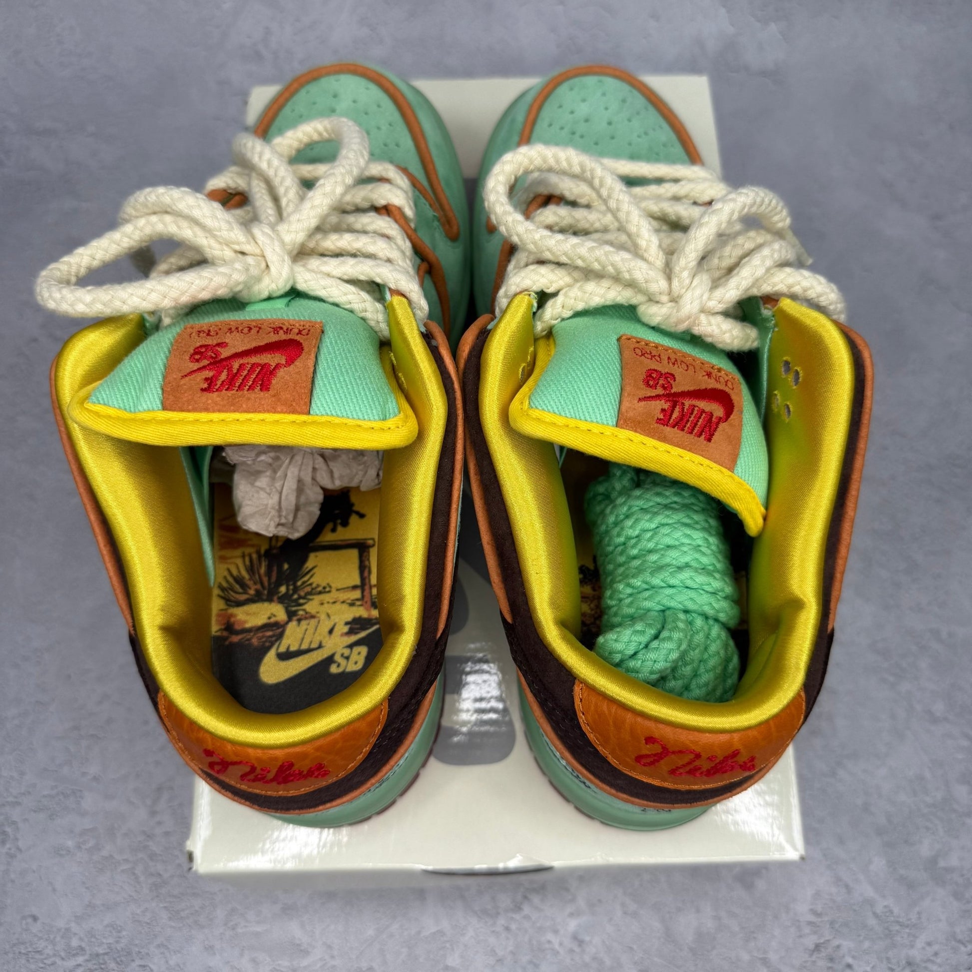 Nike SB Dunk Low Rodeo Tourmaline *pre - owned* SIZE 5 - Kicks Collective PA - Nike - HF3058 - 300 - Men's Shoes - 5M/6.5W - Pre - Owned