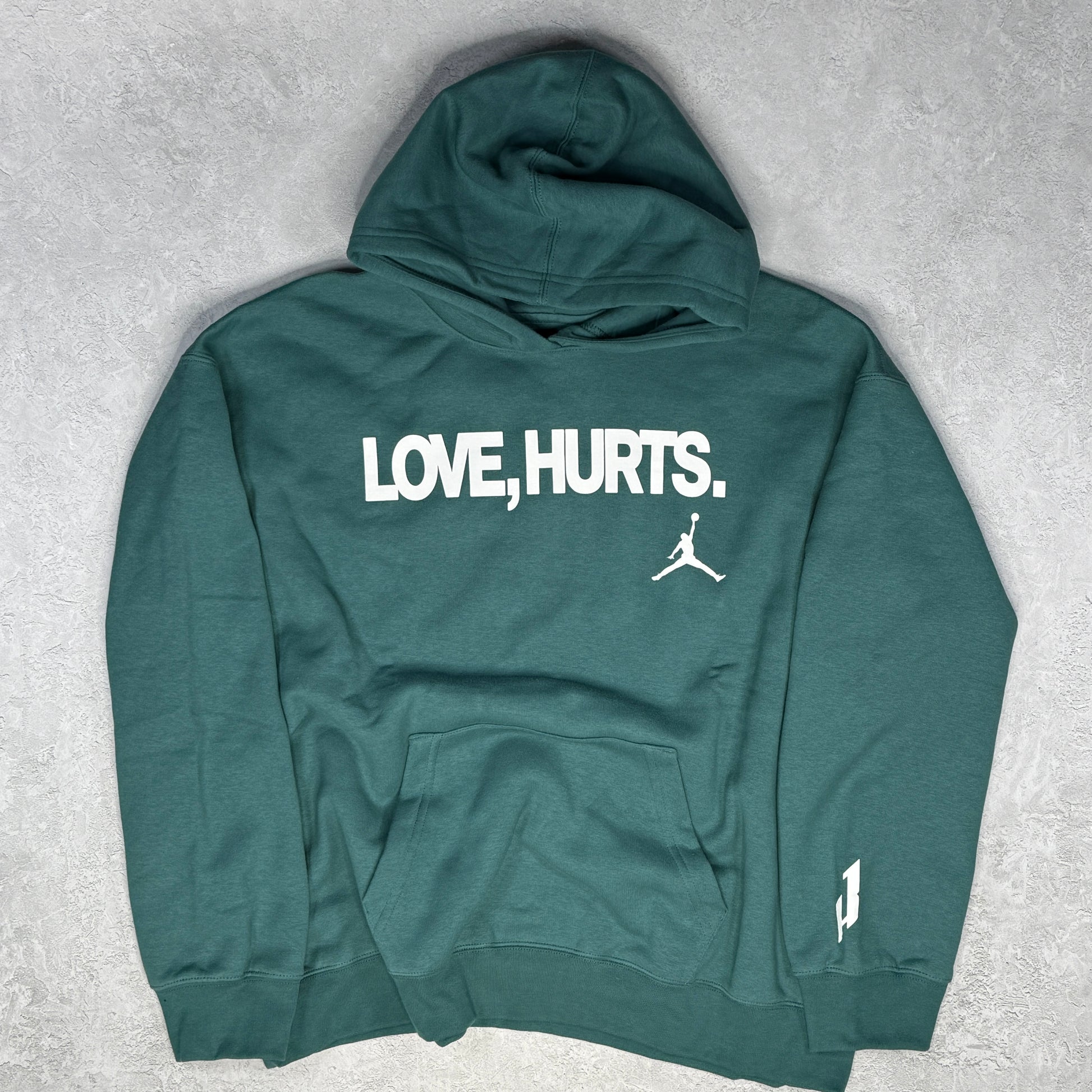 Jordan Jalen Hurts Love Hurts Pullover Fleece Hoodie Sport Teal