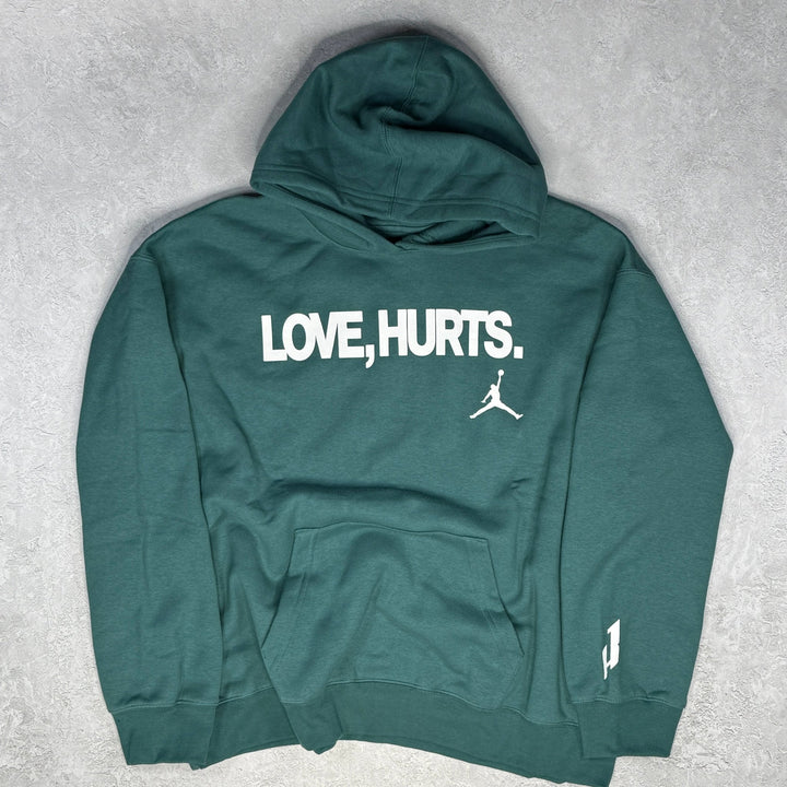 Jordan Jalen Hurts Love Hurts Pullover Fleece Hoodie Sport Teal - Kicks Collective PA - Jordan - IQ3758-377 - Apparel - M - Brand New