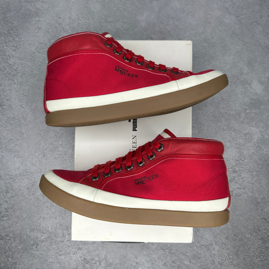 Puma Alexander McQueen Rabble Mid Red *pre-owned* SIZE 9