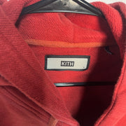 Kith Us Fake Friends Hoodie Red pre-owned size Large