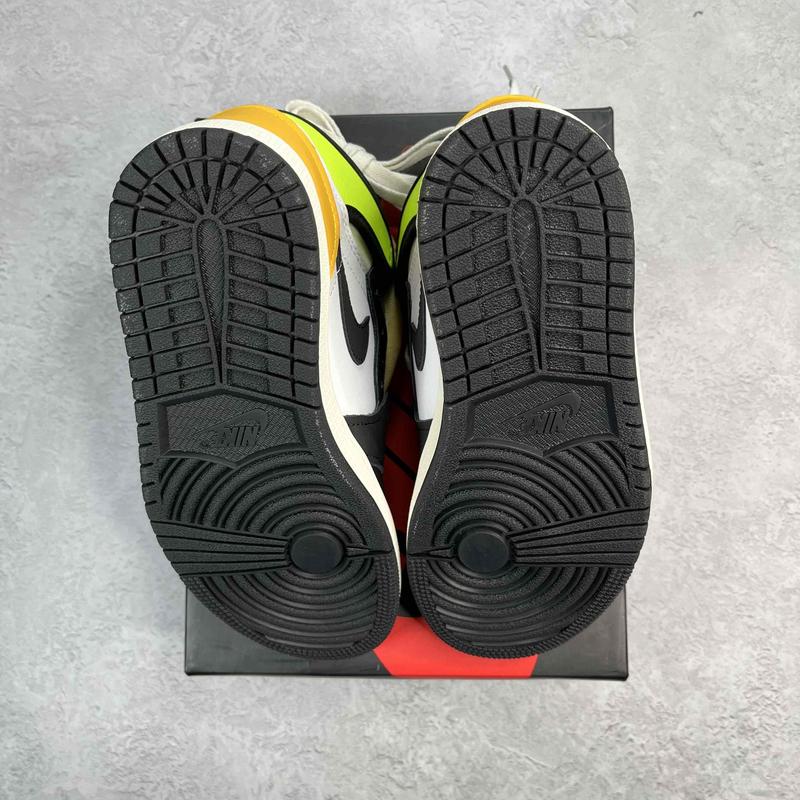 Jordan 1 Retro High White Black Volt University Gold - Kicks Collective PA - ASICS - 555088 - 118 - Men's Shoes - 4M/5.5W - Brand New
