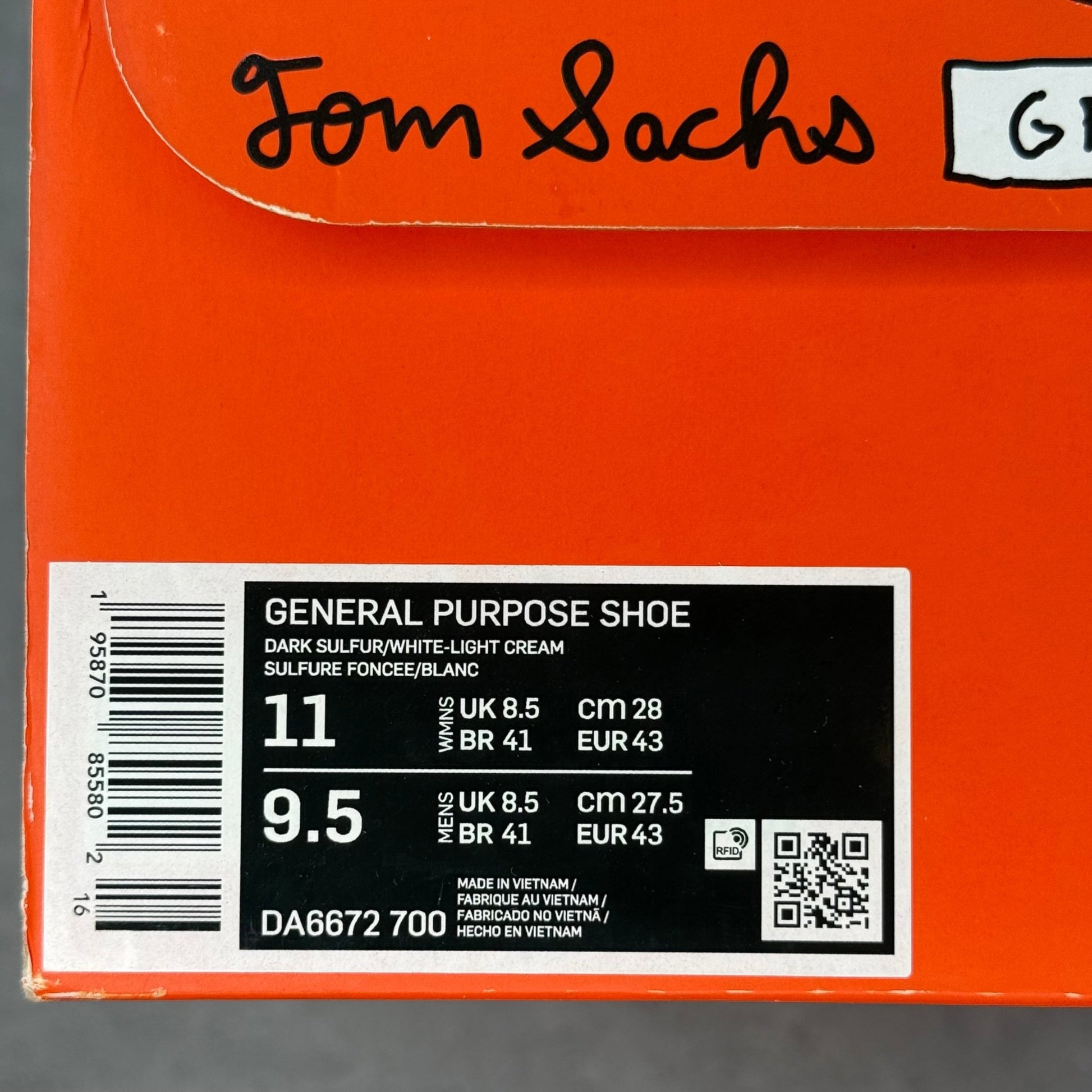 NikeCraft General Purpose Shoe Tom Sachs Archive Dark Sulfur *pre - owned* SIZE 11W - Kicks Collective PA - Nike - DA6672 - 700 - Men's Shoes - 9.5M/11W - Pre - Owned