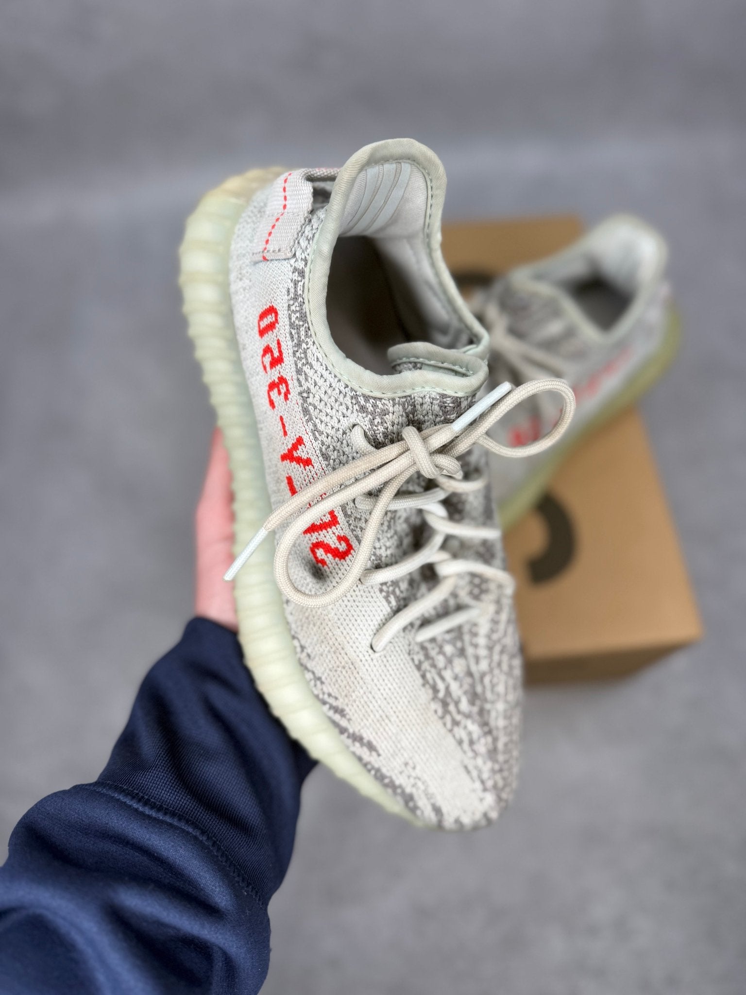 adidas Yeezy Boost 350 V2 Blue Tint *pre - owned* SIZE 7 - Kicks Collective PA - adidas - B37571 - Men's Shoes - 7M/8.5W - Pre - Owned