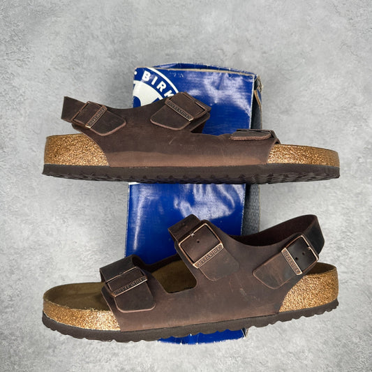 Birkenstock Milano Oiled Leather Habana - Kicks Collective PA - Birkenstock - 0034871 - Men's Shoes - 12M/13.5W - Brand New