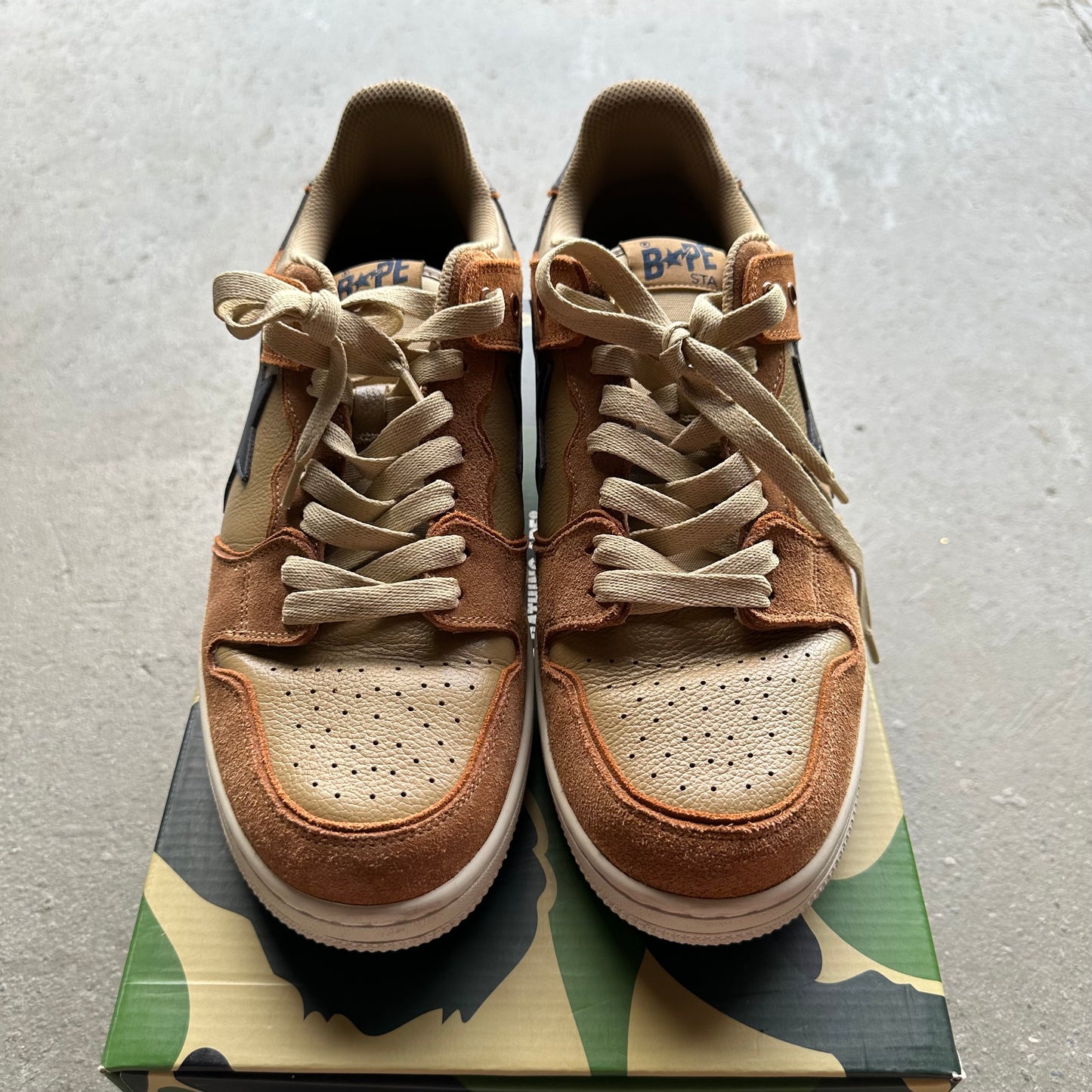 A Bathing Ape Bape SK8 Sta Beige (2022) *pre-owned* (SIZE 13)