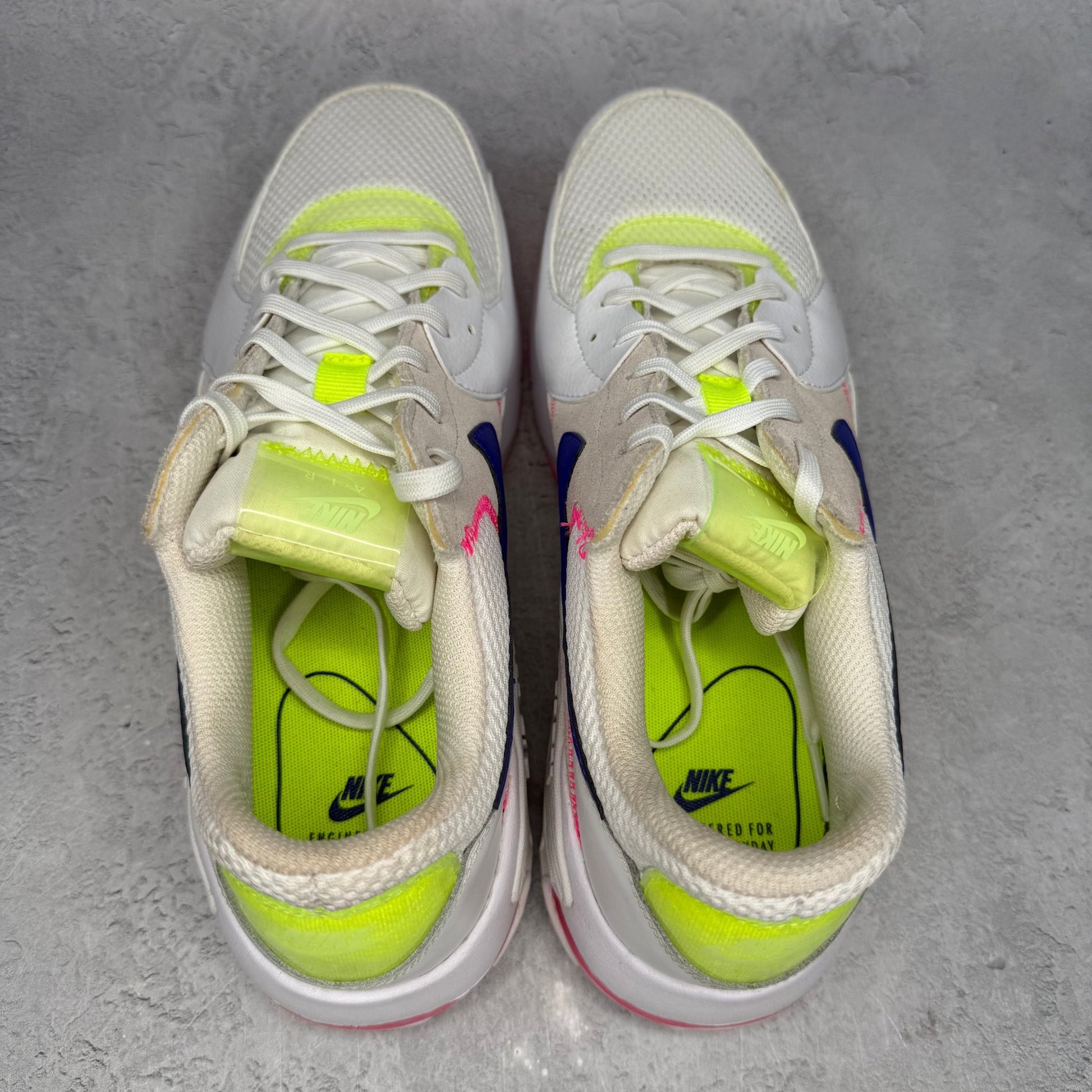 Nike Air Max Excee White Indigo Burst Volt Bright Crimson *pre - owned* SIZE 10W - Kicks Collective PA - Nike - DD2955-100 - Men's Shoes - 10W - Pre - Owned - No Box